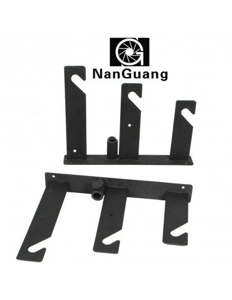 Soporte fondos Nanguang triple gancho para pared y pies