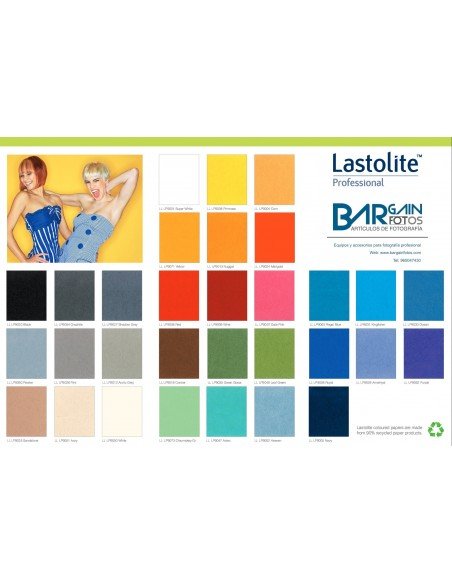 Carta de colores de fondos cartulina Lastolite
