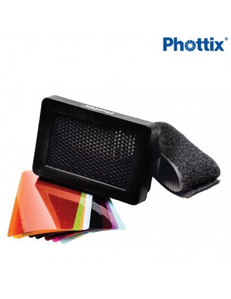 Kit Phottix Nido de abeja y Geles de color para flash de zapata