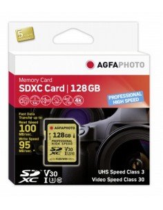 Tarjeta de memoria SDXC 128GB V30 Professional High Speed
