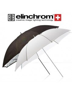 Set Paraguas plata granulado y paraguas difusor Portalite Elinchrom 85cm