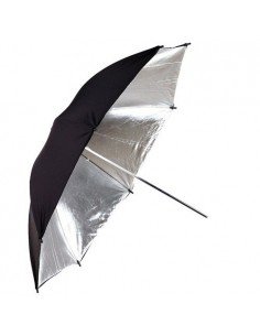 Paraguas reflectante, interior plata, exterior negro 101cm