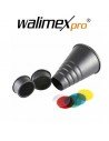 Set Spot/Snoot con filtros de color Walimex Pro Universal para Profoto